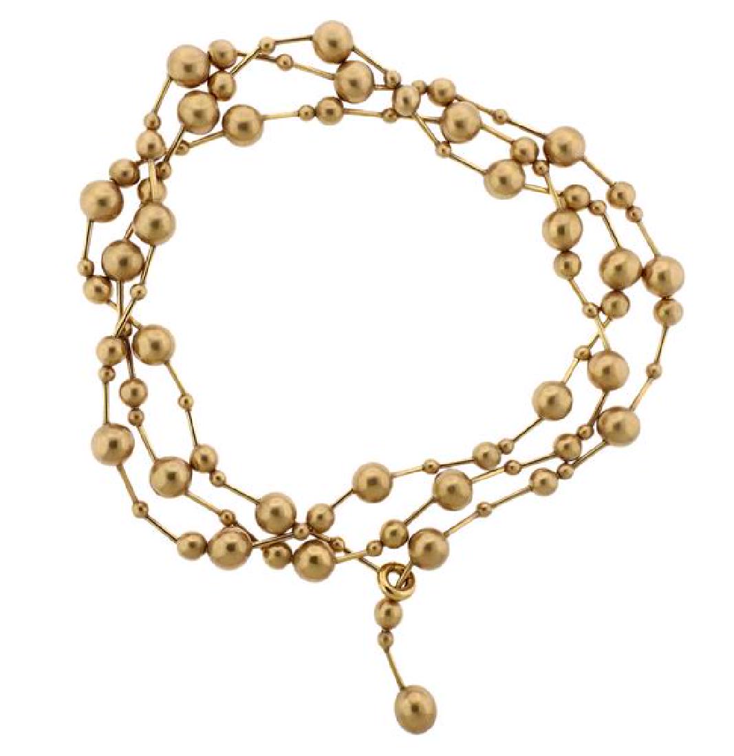 Sidney Garber 18K Gold Bubble Bead Necklace (1 of 5)