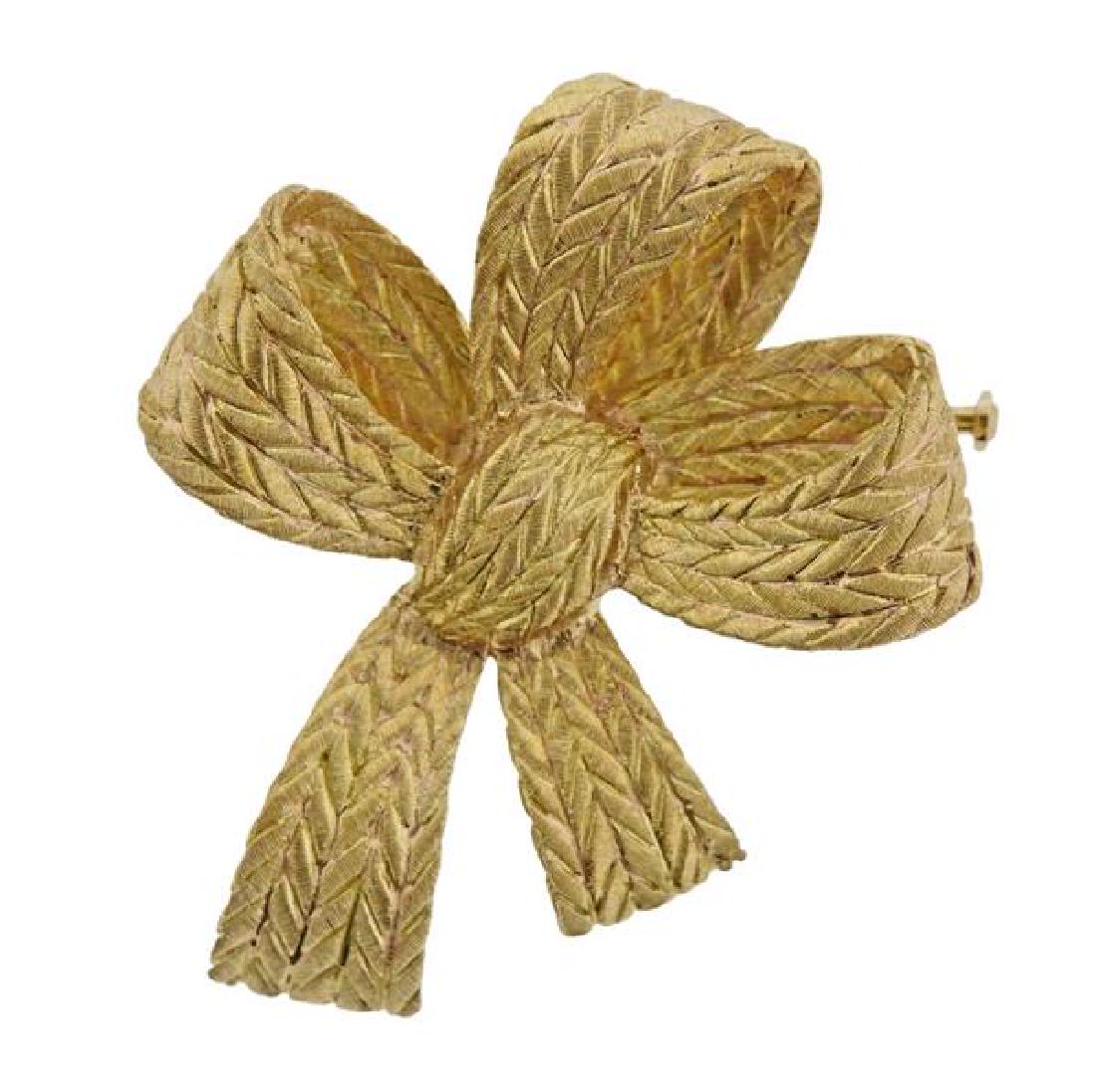Buccellati 18K Gold Bow Brooch Pin (1 of 4)