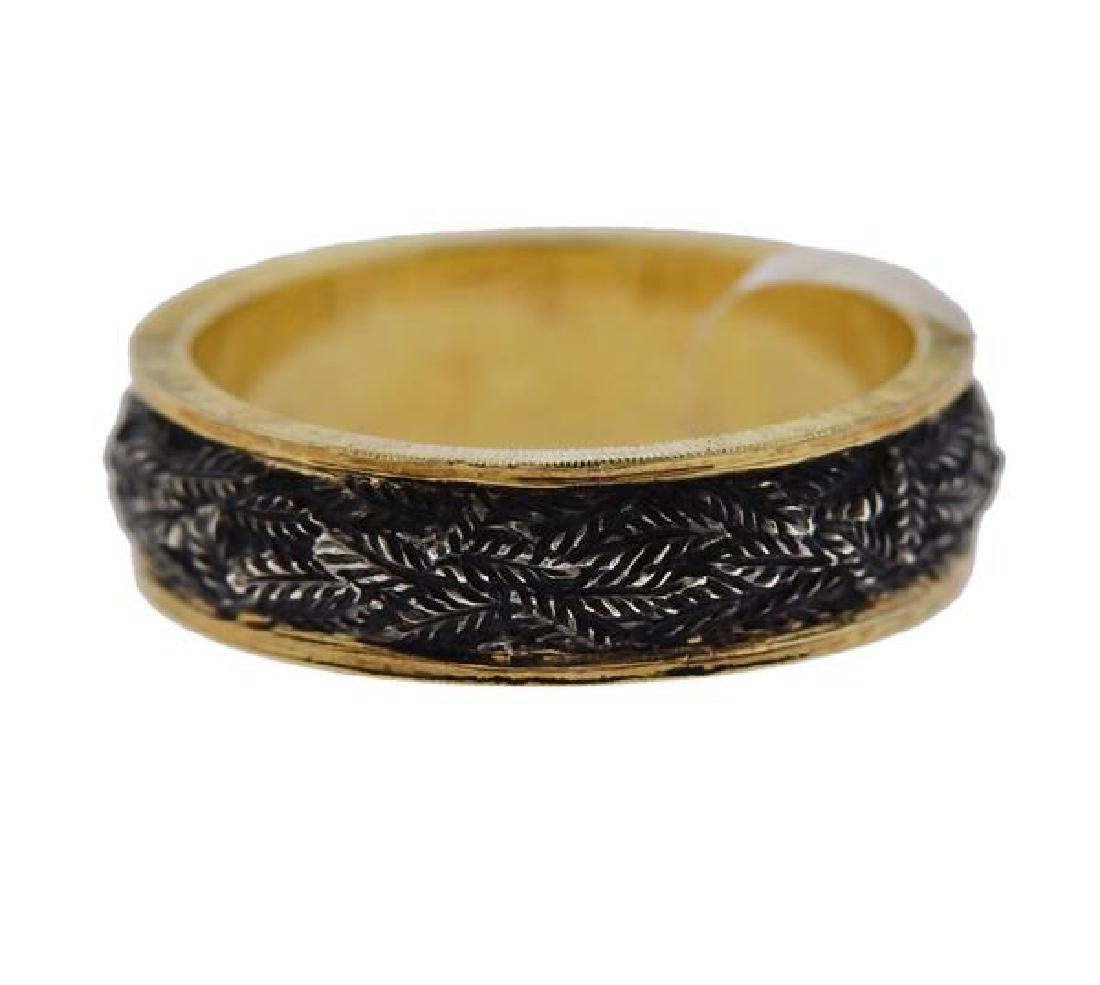 Buccellati Brunito 18K Gold Sterling Band Ring (1 of 3)