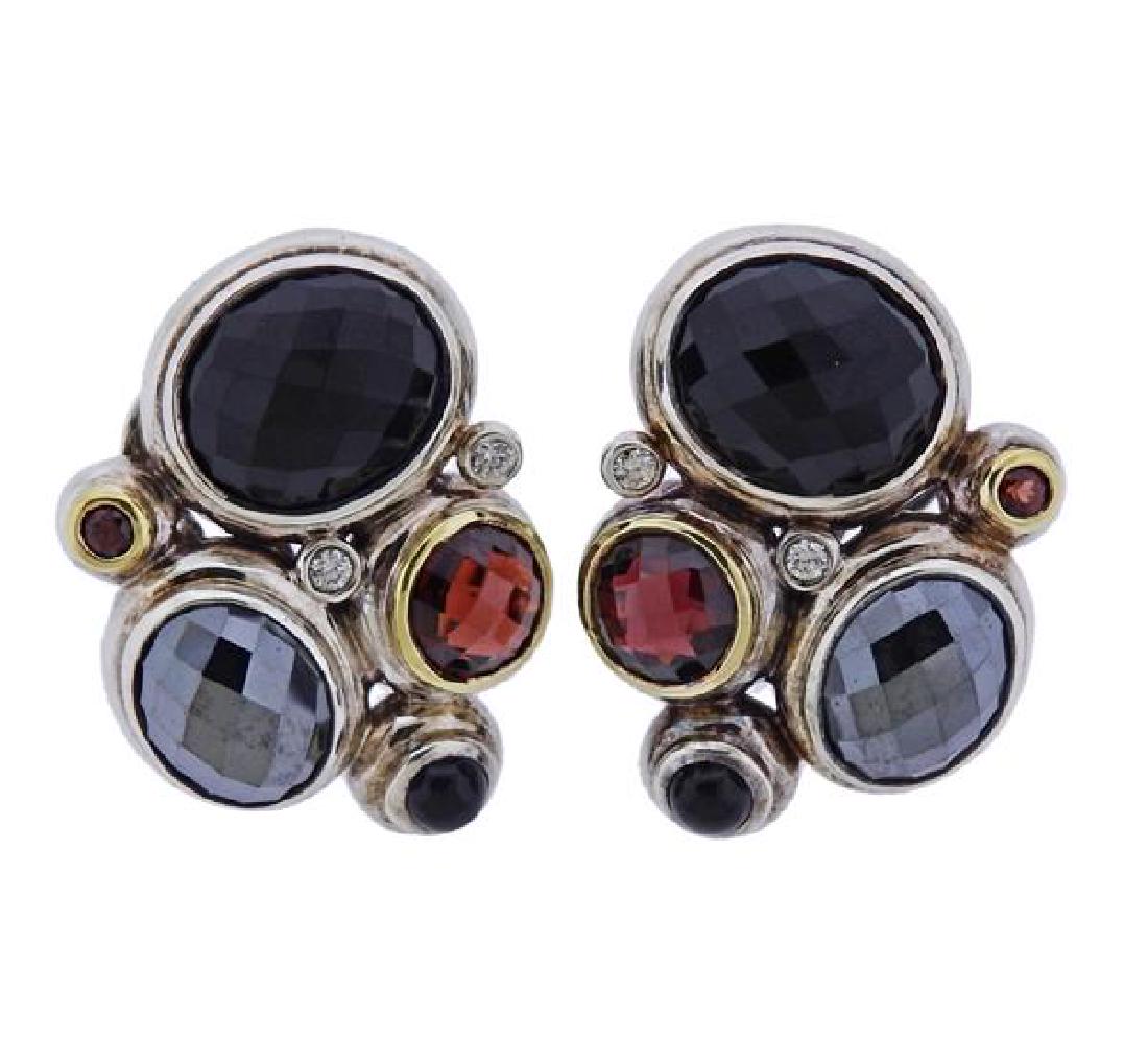 David Yurman 18K Gold Silver Diamond Colored Stone (1 of 4)