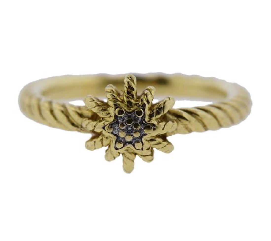 David Yurman Starburst 18K Gold Diamond Ring (1 of 3)