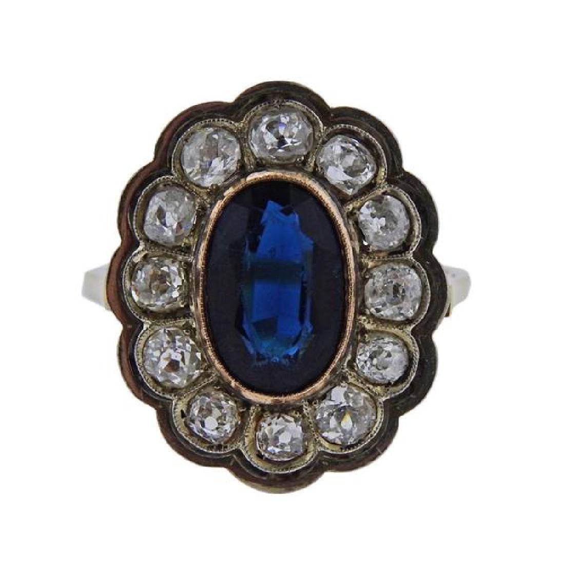 Antique 18k Gold Old Mine Diamond Ring (1 of 4)