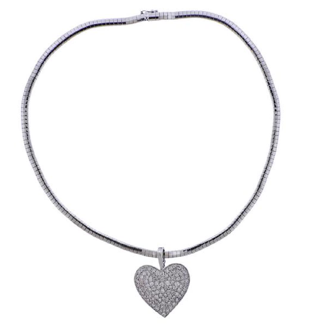 14k Gold Diamond Heart Pendant Necklace (1 of 4)