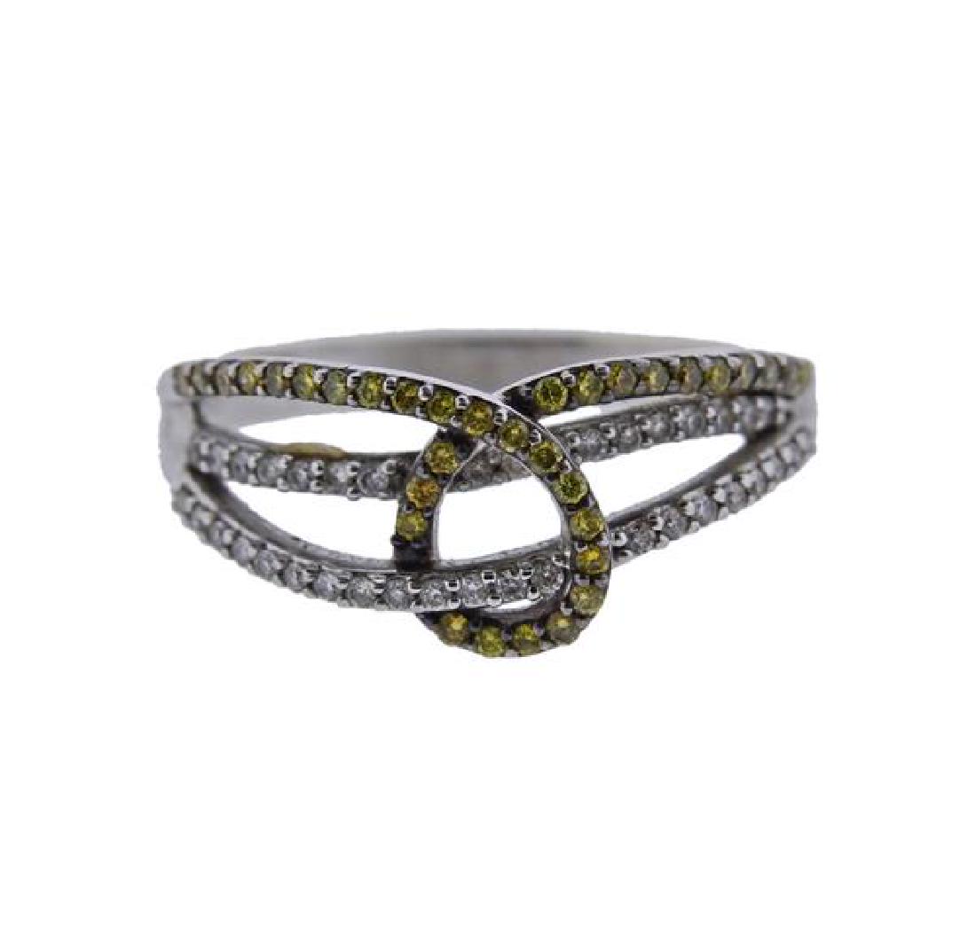 14k Gold Fancy Diamond Knot Ring (1 of 3)