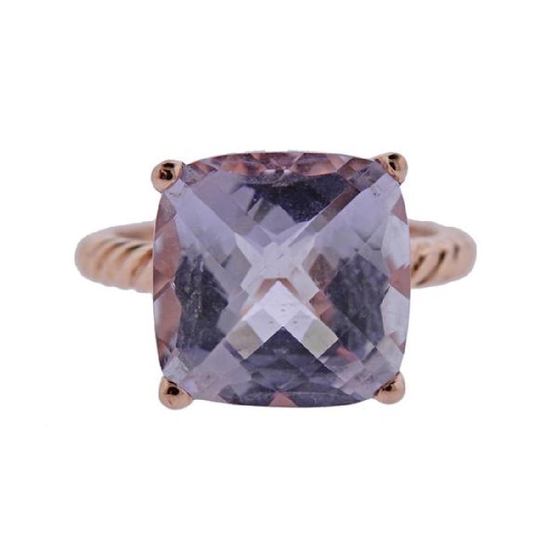 14k Rose Gold Pink Stone Ring (1 of 3)