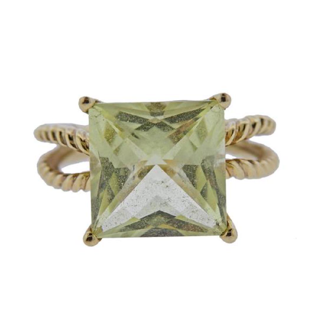 14k Gold Yellow Stone Ring (1 of 3)