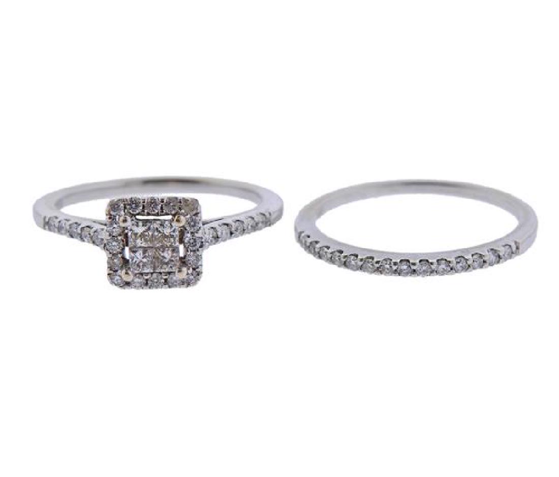 14k Gold Diamond Bridal Ring Set (1 of 3)