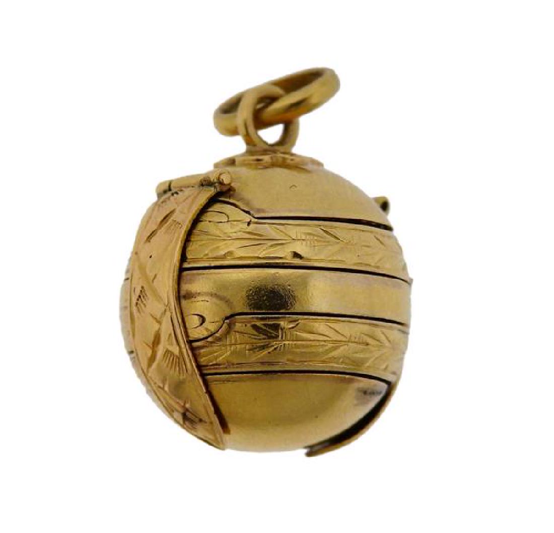 Vintage 18k Gold Locket Charm Pendant (1 of 4)