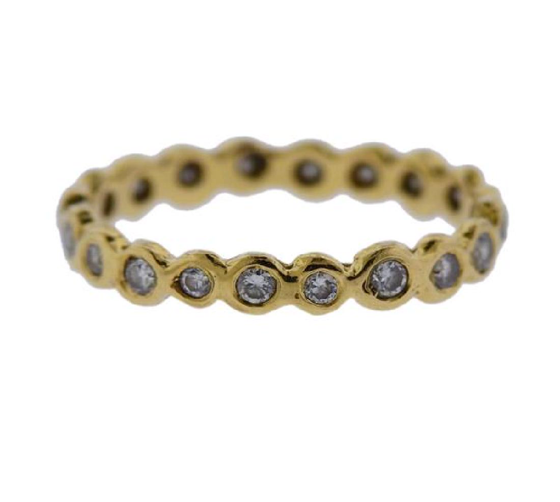 Yasuko Azuma 18K Gold Diamond Eternity Band Ring (1 of 2)