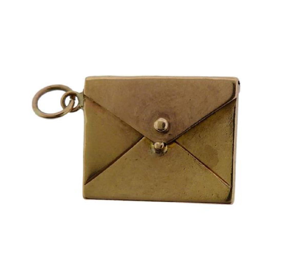 14K Gold Envelope Letter Charm Pendant (1 of 4)