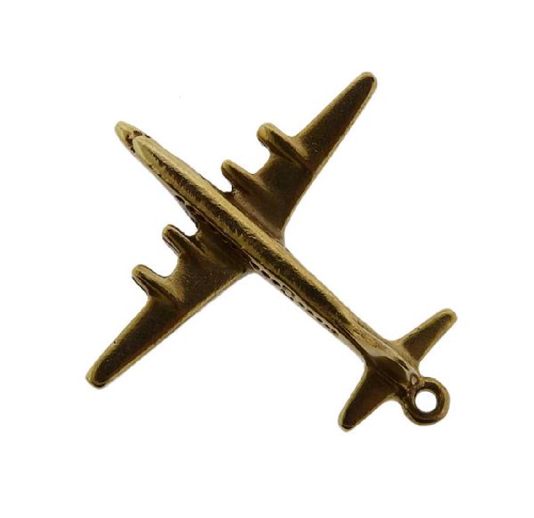 14K Gold Airplane Charm Pendant (1 of 3)