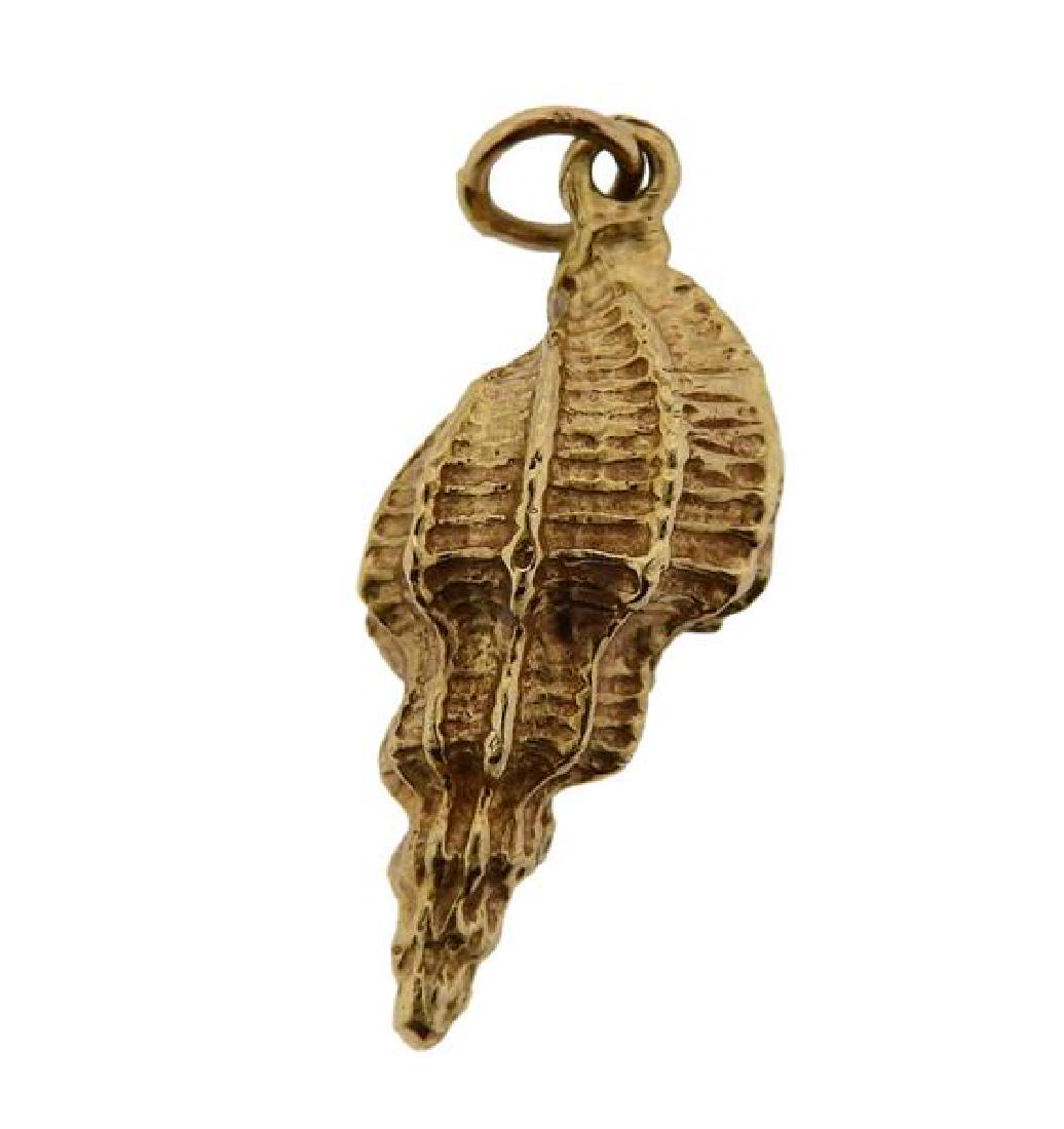 14K Gold Sea Shell Charm Pendant (1 of 3)
