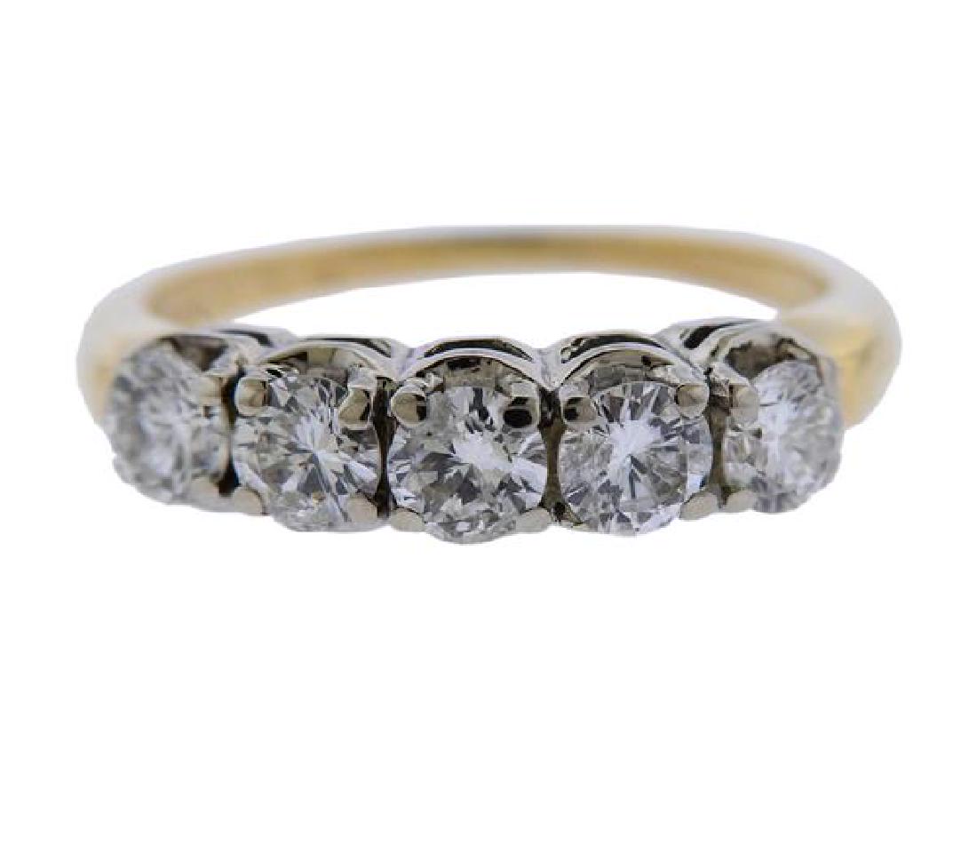 14K Gold Diamond 5 Stone Ring (1 of 3)