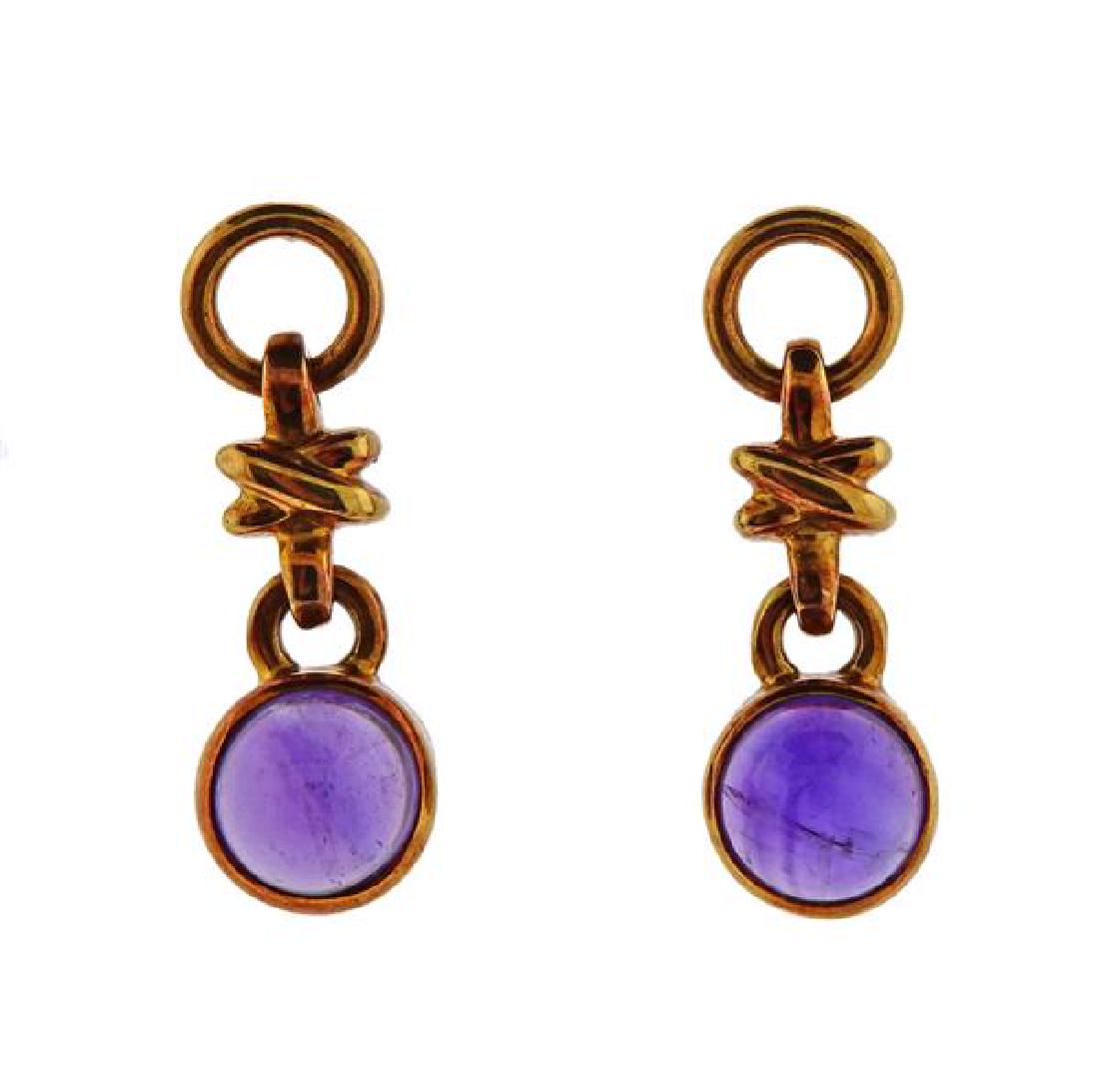Tiffany & Co 18k Gold Amethyst Earrings (1 of 3)