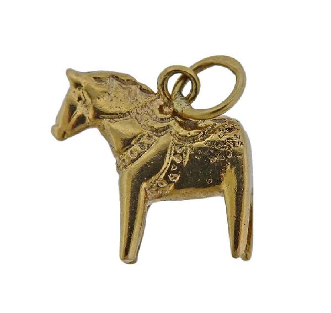 14K Gold Pony Charm Pendant (1 of 3)