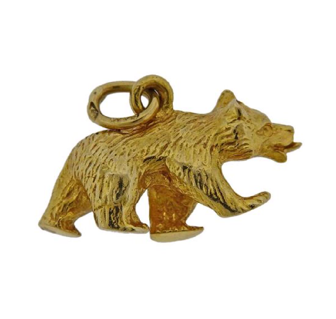 10K Gold Bear Charm Pendant (1 of 3)