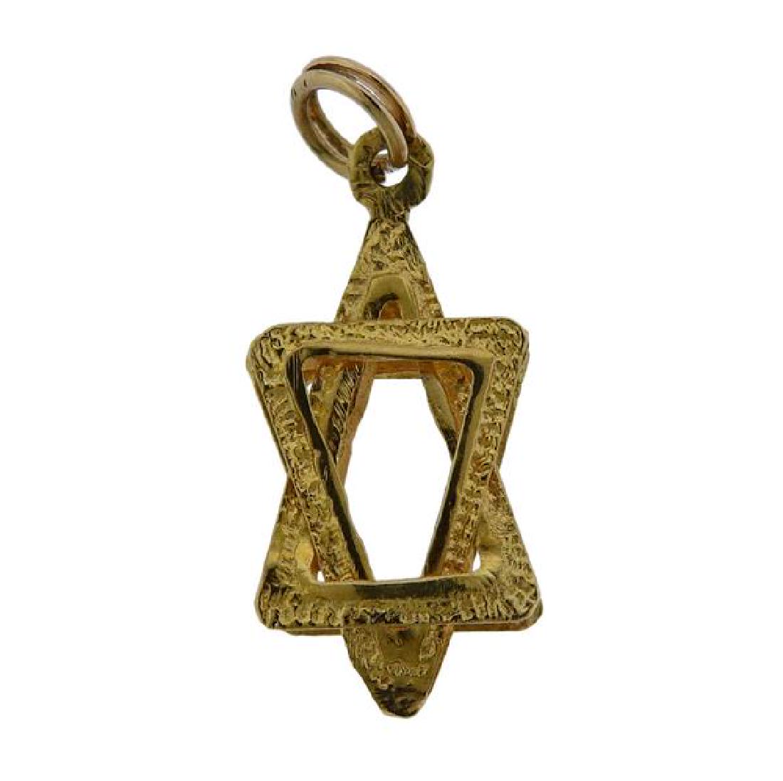 14K Gold Star of David Charm Pendant (1 of 3)