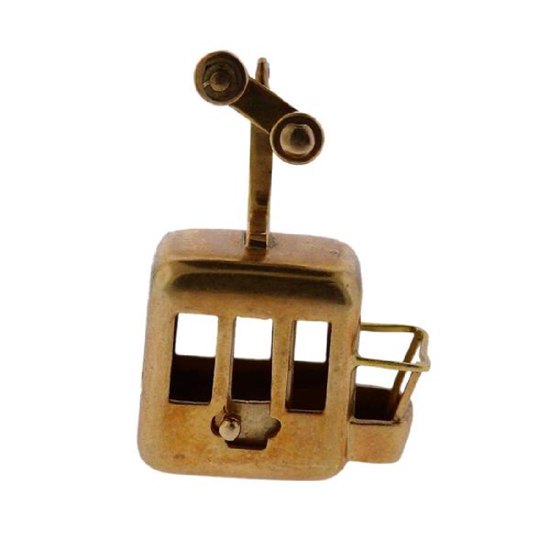 Continental 14K Gold Ski Lift Charm Pendant (1 of 3)