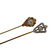 Art Deco 14K Gold Platinum Diamond Stick Pin Lot of 2 - 2