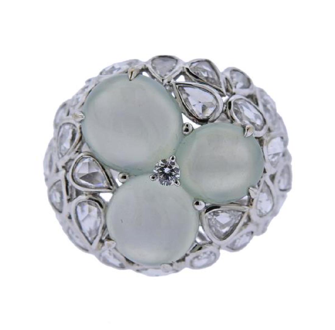 18k Gold Diamond Jade Ring (1 of 4)