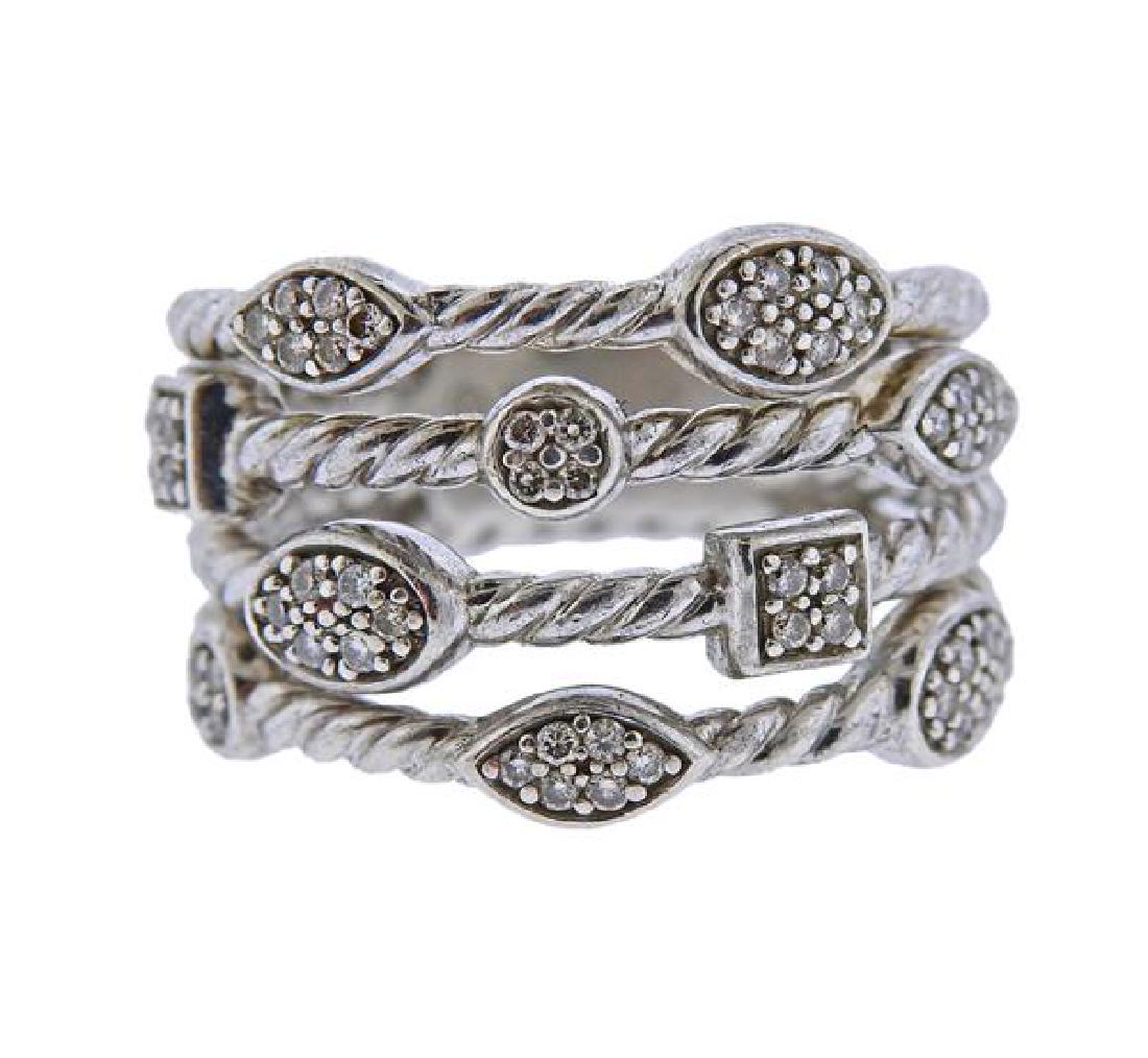 David Yurman Confetti Silver Diamond Ring (1 of 3)