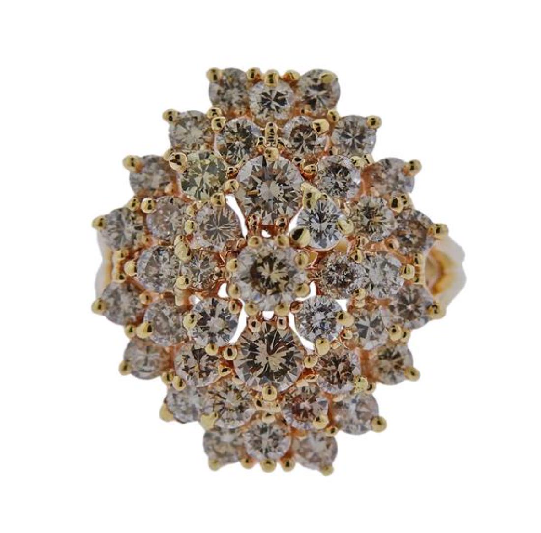14K Gold Diamond Cluster Ring (1 of 4)