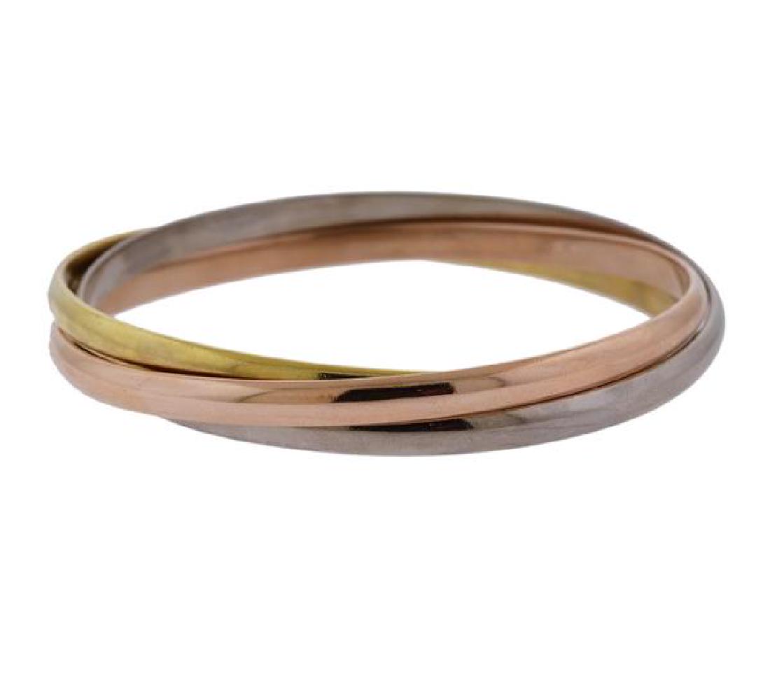 Cartier Trinity 18k Tri Color Gold Bangle Bracelet (1 of 3)