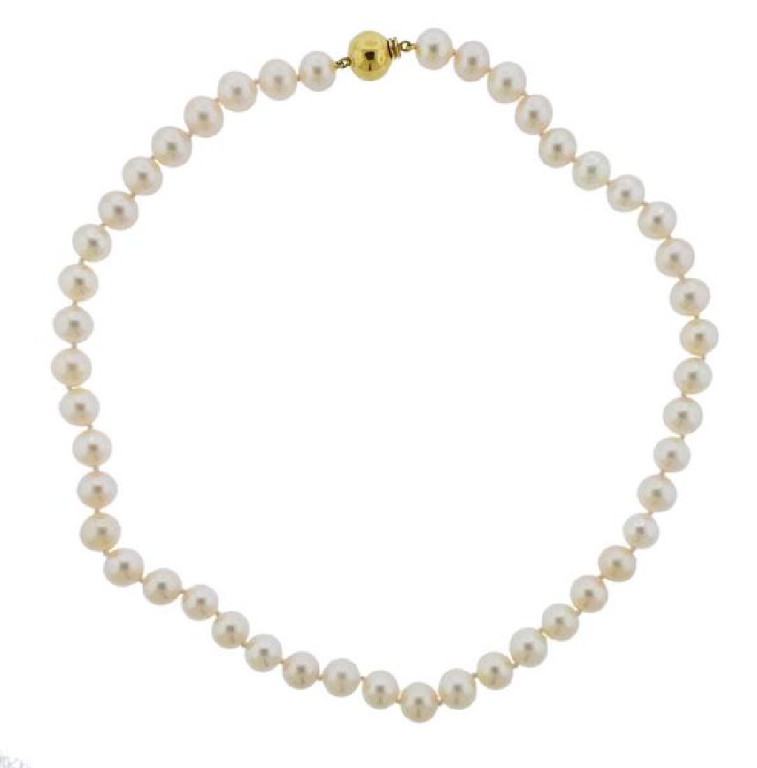 18K Gold Pearl Necklace (1 of 3)