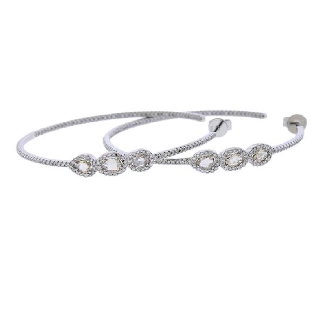 14k Gold Diamond Hoop Earrings (1 of 3)