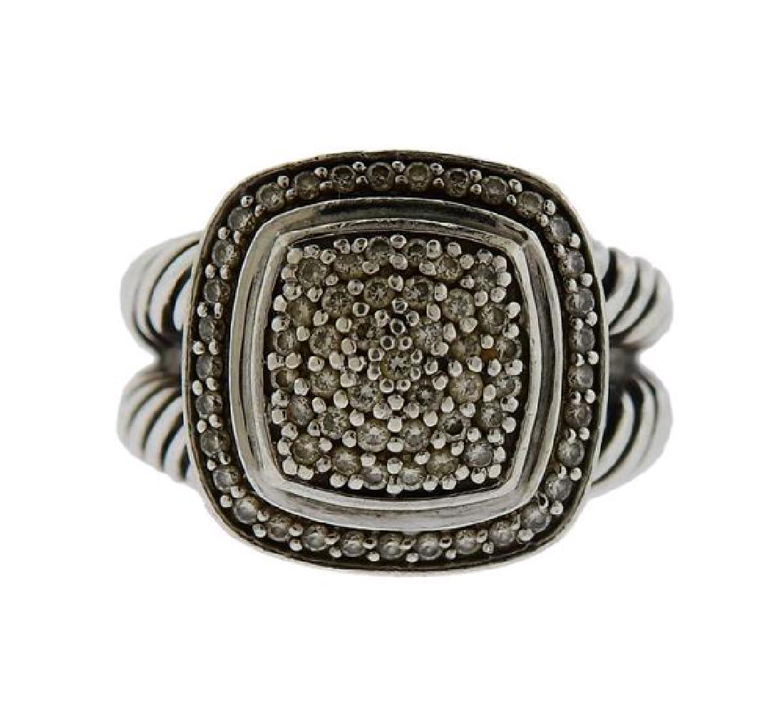 David Yurman Silver Diamond Albion Ring (1 of 3)