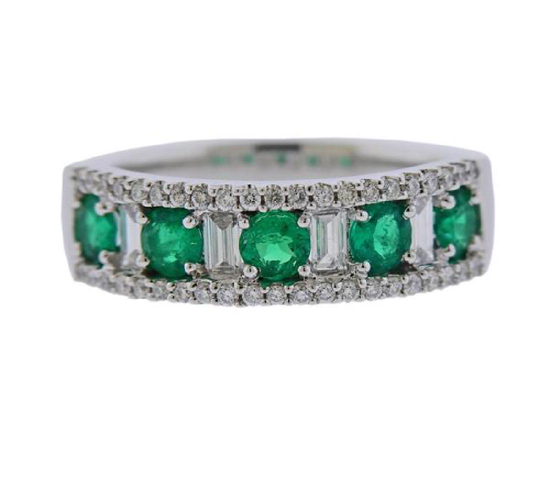 18k Gold Diamond Emerald Ring (1 of 3)