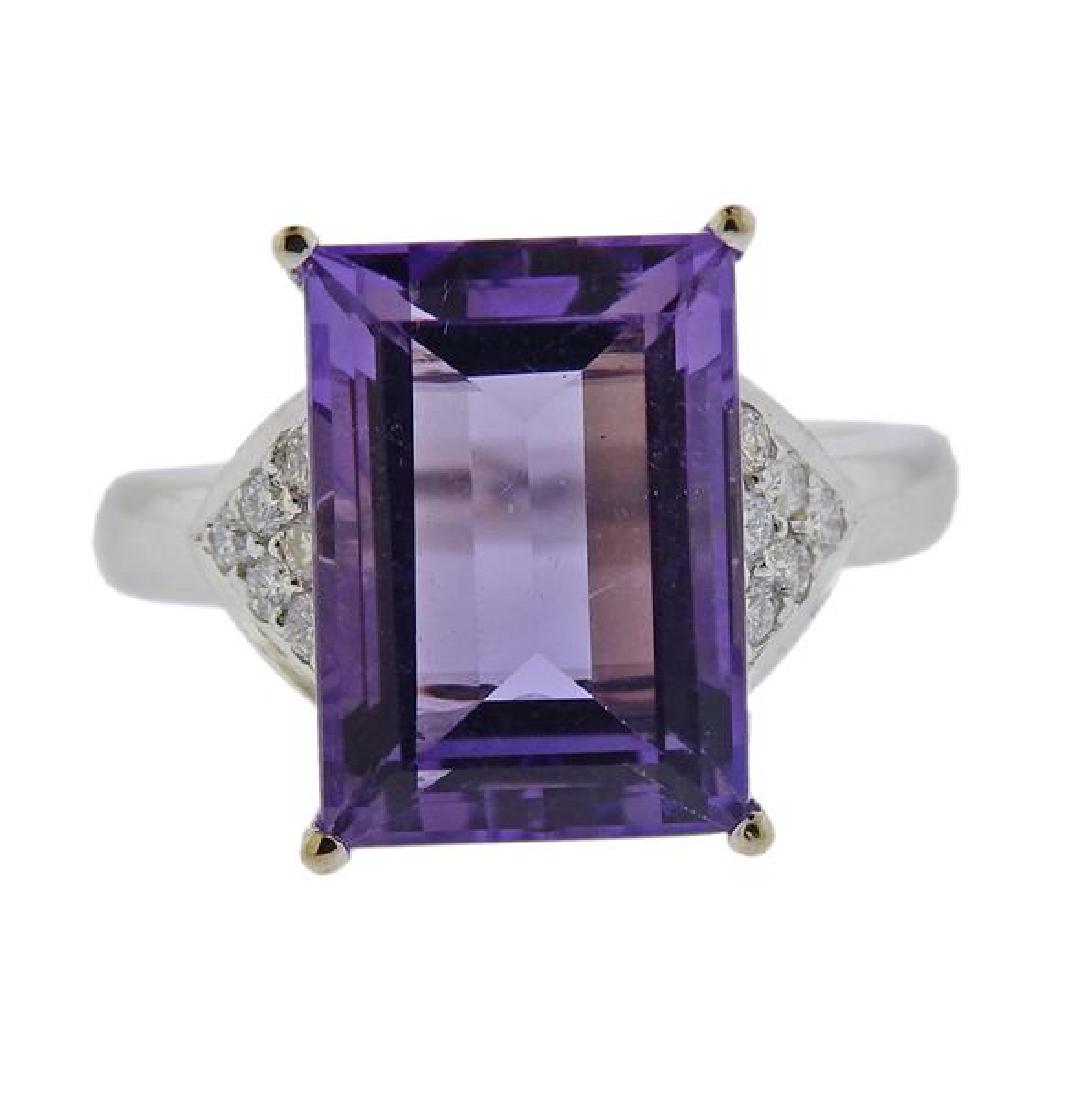 18k Gold Diamond Amethyst Ring (1 of 3)