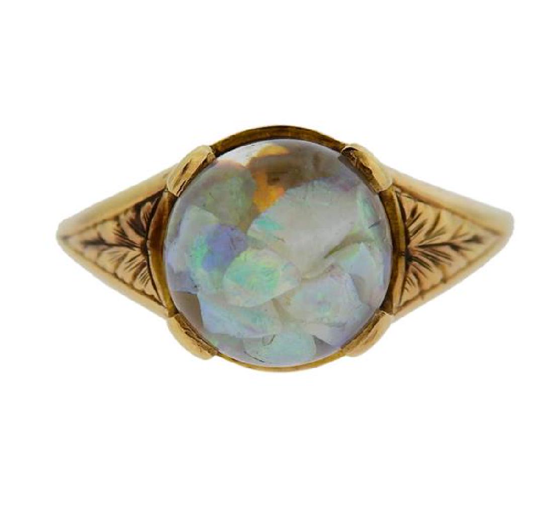 14k Gold Opal Crystal Ring (1 of 3)