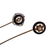 Antique 14k Gold Multi Gemstone Stick Pin Lot of 4 - 2