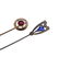 Antique 14k Gold Multi Gemstone Stick Pin Lot of 4 - 3
