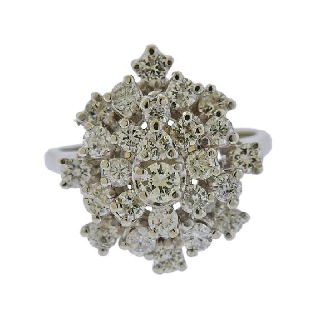 14K Gold Diamond Cluster Ring (1 of 4)