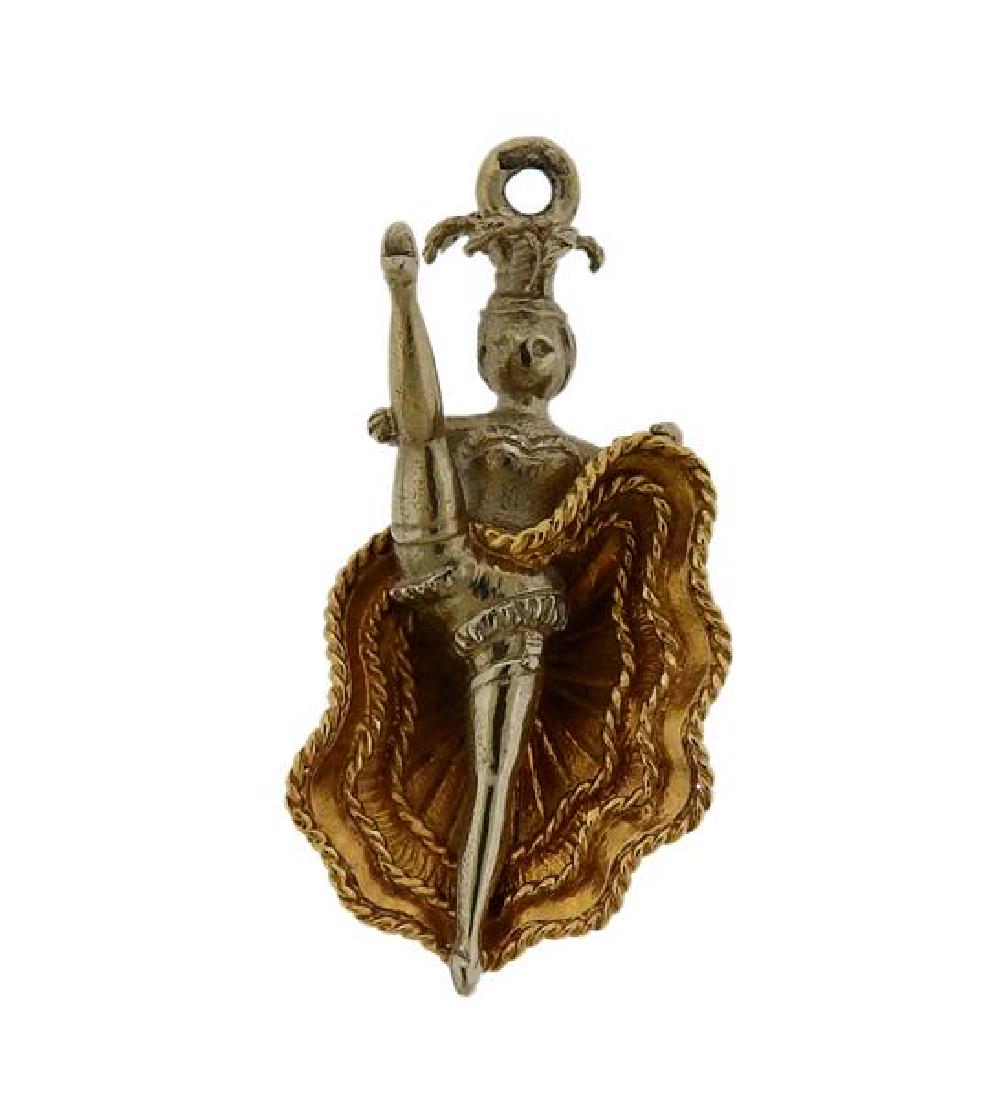 18K Gold Cancan Dancer Charm Pendant (1 of 3)