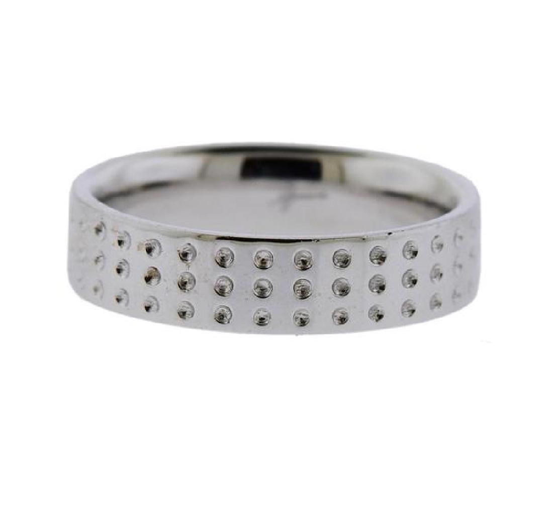 Gwennie Tam 18K Gold Wedding Band Ring: METAL: 18k gold. MEASUREMENTS: Ring size 6. Band is 5mm wide. MARKED: 750, Gwennie. WEIGHT: 5.9 grams.Gemstones have not been graded for color and clarity ,and tested for clarity and color enhancement