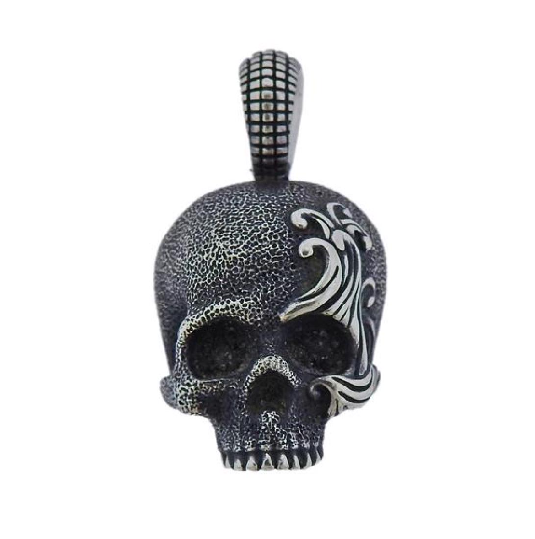 David Yurman Silver Skull Pendant (1 of 3)