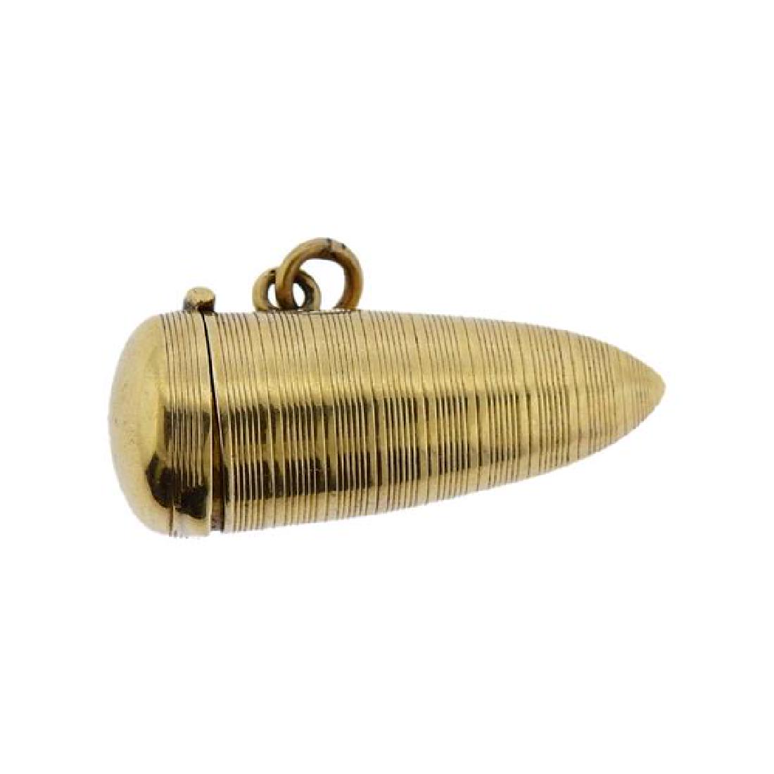 14K Gold Cigarette Holder Charm Pendant (1 of 4)