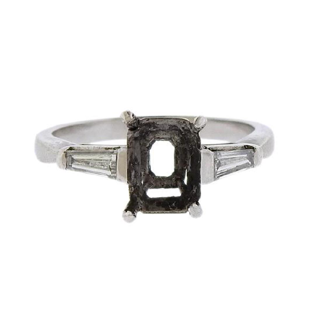 Platinum Diamond Engagement Ring Mounting (1 of 3)