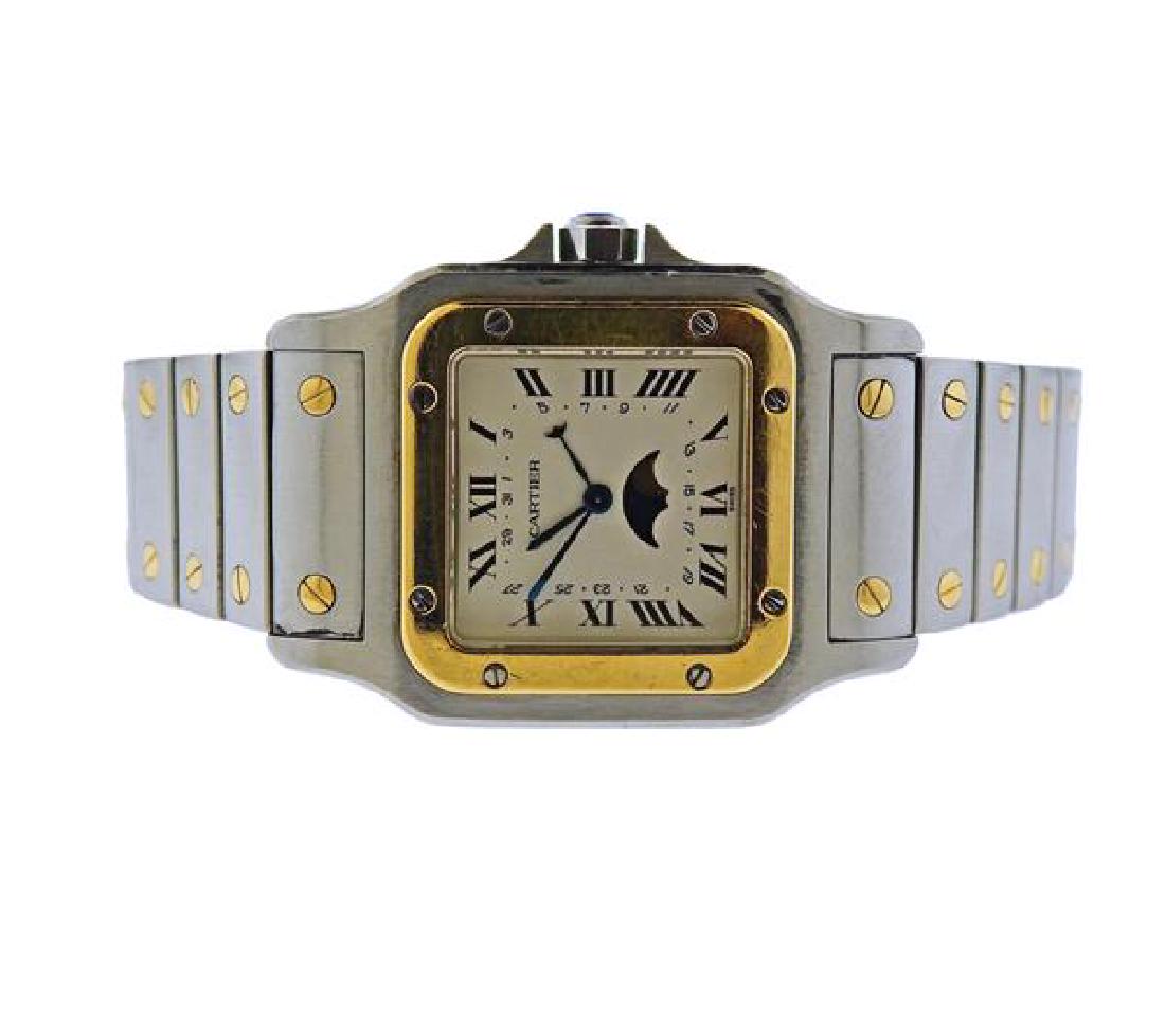Cartier Santos Moonphase Steel 18K Gold  Watch CC119901 (1 of 4)