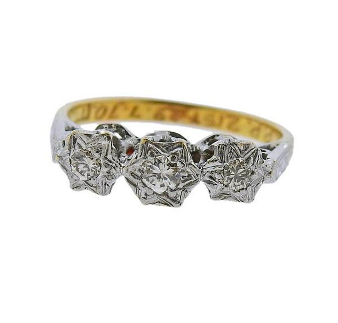Antique 18K Gold Diamond Ring (1 of 3)