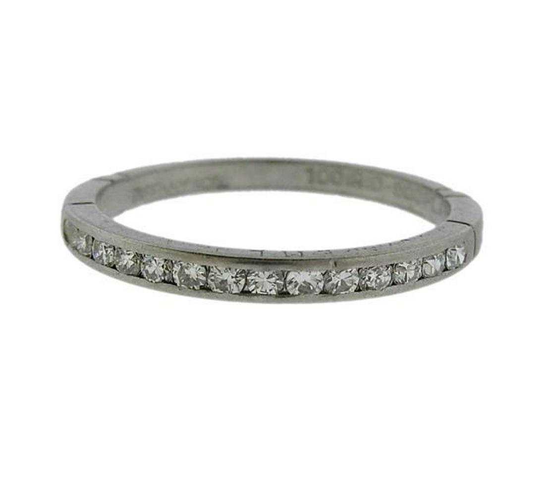 Tiffany & Co Platinum Diamond Wedding Band Ring (1 of 3)