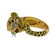 18K Gold Diamond Ruby Enamel Leopard Ring - 2