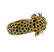 18K Gold Diamond Ruby Enamel Leopard Ring - 4