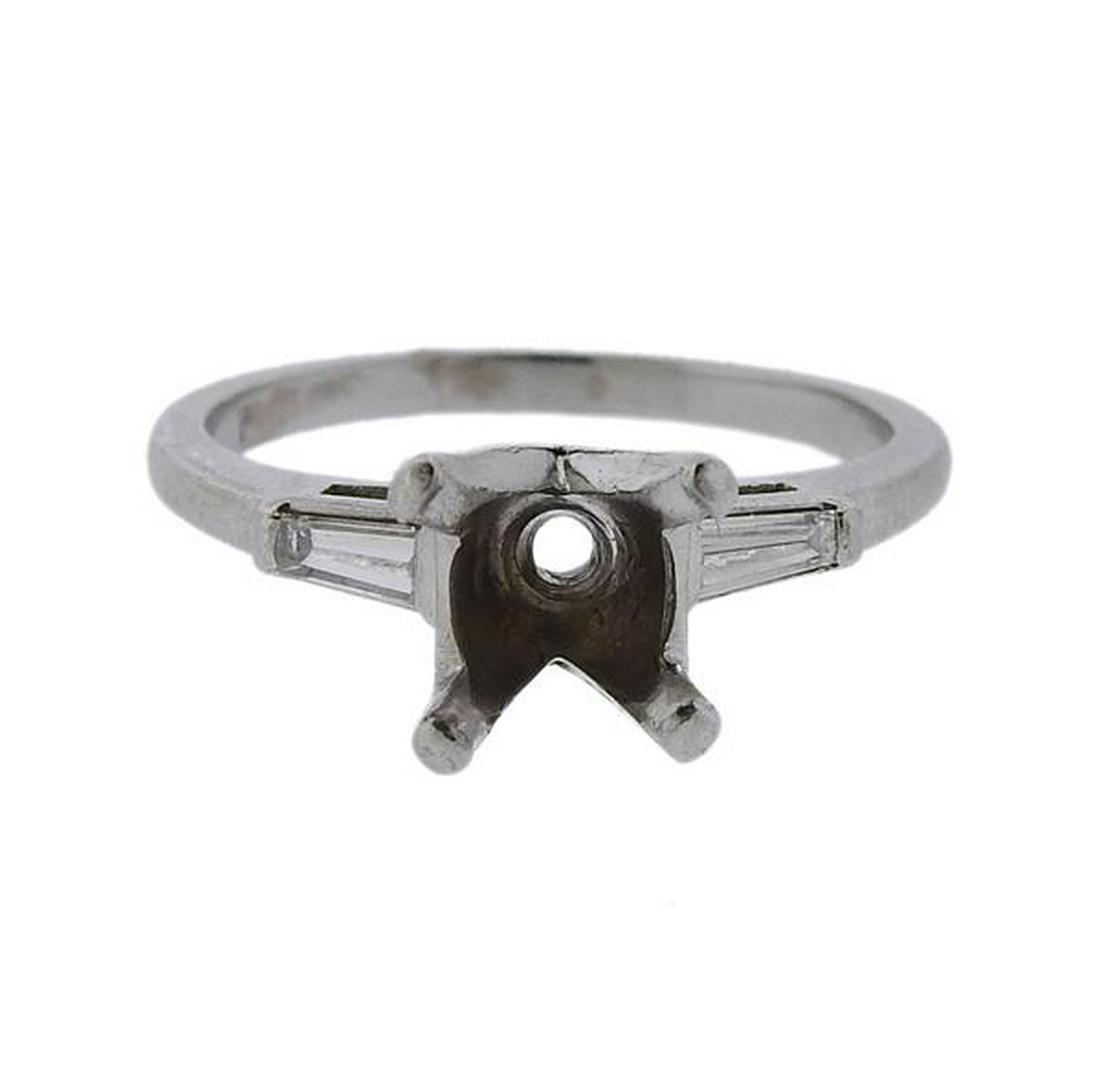 Platinum Diamond Engagement Ring Setting (1 of 3)