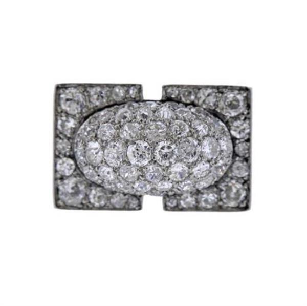 Art Deco Platinum Diamond Ring (1 of 4)