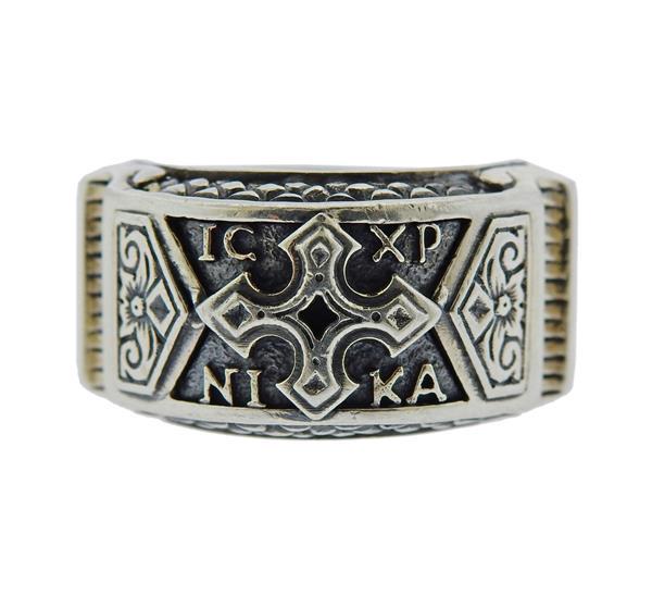 Konstantino Silver Hulf Band Ring (1 of 3)