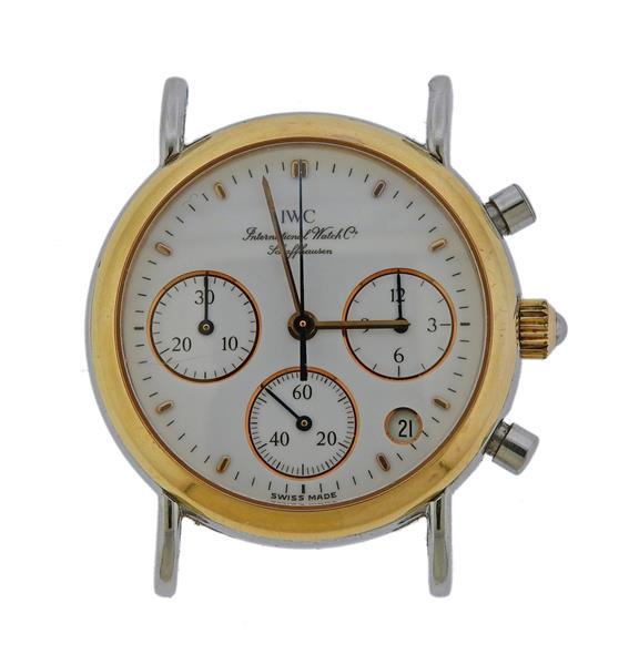 IWC Chronograph 18k Gold Steel Quartz Watch Head (1 of 3)